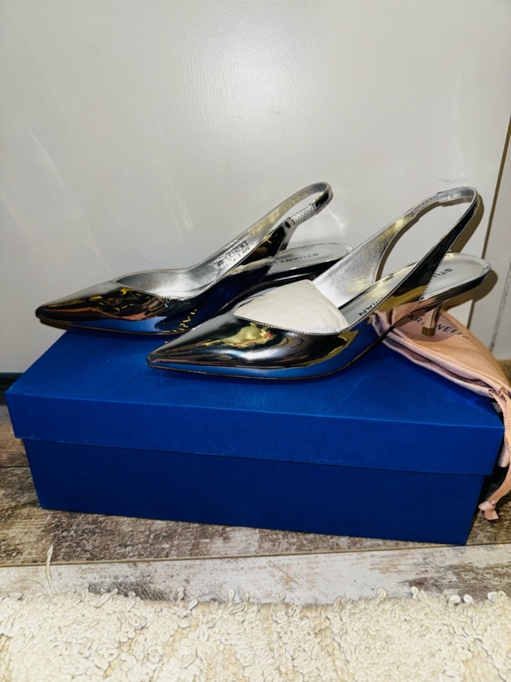 Stuart Weitzman Eva 50 Slingback Kitten Heel - Picture 2 of 7